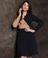 Scallop Edge Two Tone Flared Dress
