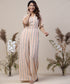 Stripe Printed Sleeve Flared Jump Suit