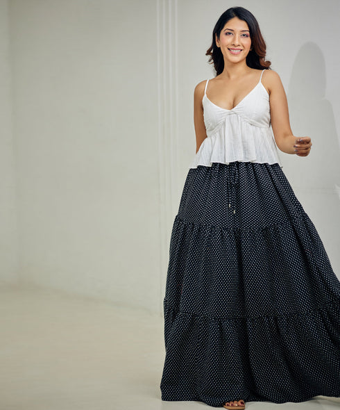 Cotton Peplum white Top