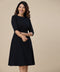 Shoulder Detailed Formal Navy Dress
