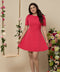 Hot Pink Short Chiffon Dress
