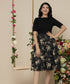 Black Mixed Bunch Floral Mixed Dress