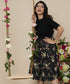 Black Mixed Bunch Floral Mixed Dress