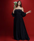Black Tube Maxi With Flared Sleeve