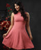 Waistless Solid Princess Line Pink Dress