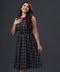 Collared Front Buttoned Check Dress