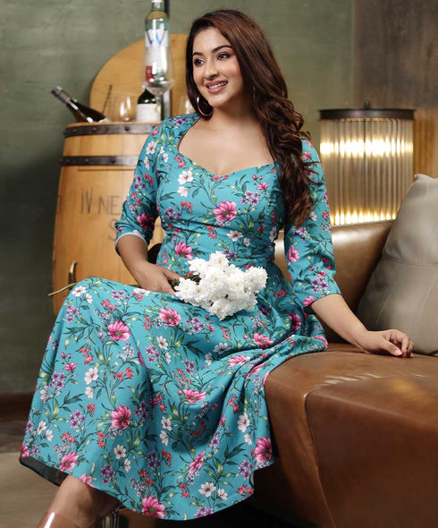 Sweet Heart Floral Roses Dress