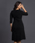 Black Shift Boat Neck Formal Dress