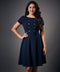 Shank Attached Navy Mini Dress