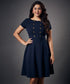 Shank Attached Navy Mini Dress