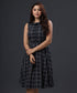 Collared Front Buttoned Check Dress
