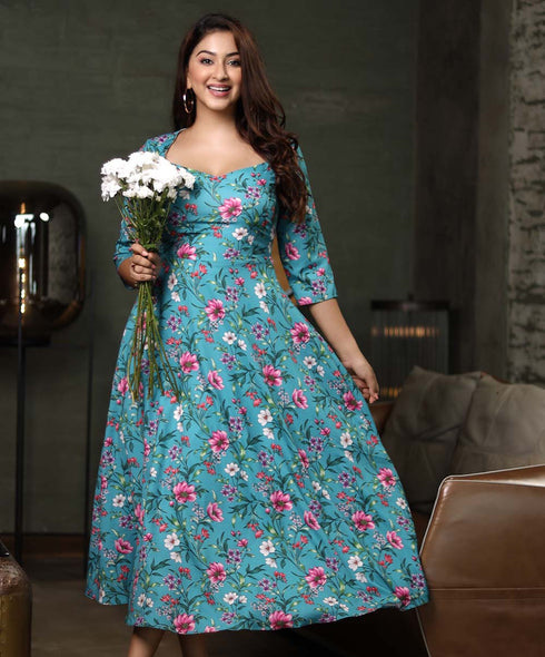 Sweet Heart Floral Roses Dress