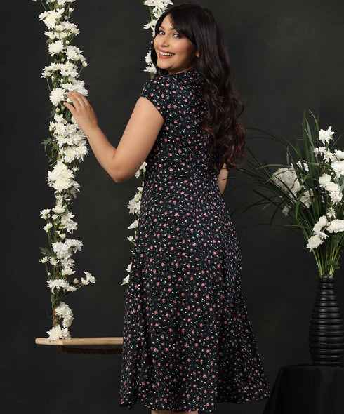 Midi Dress With Front Side Slit