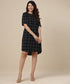 Stripe Shift Black Dress
