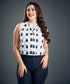 Black & White Cat Print Top