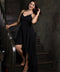 Black High Low Back Corded Maxi