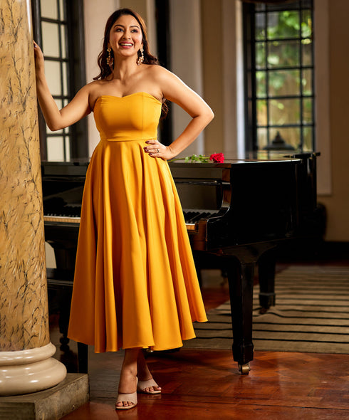 Tube Skater Midi Dress