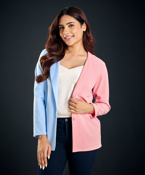 Two Tone Oversized Blazer