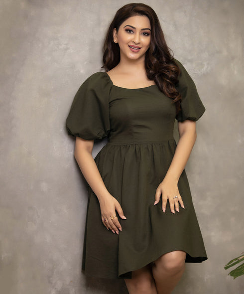 Strawberry Summer Fields Mini Linen Dress