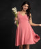 Pink Sweetheart Neck Mini Dress