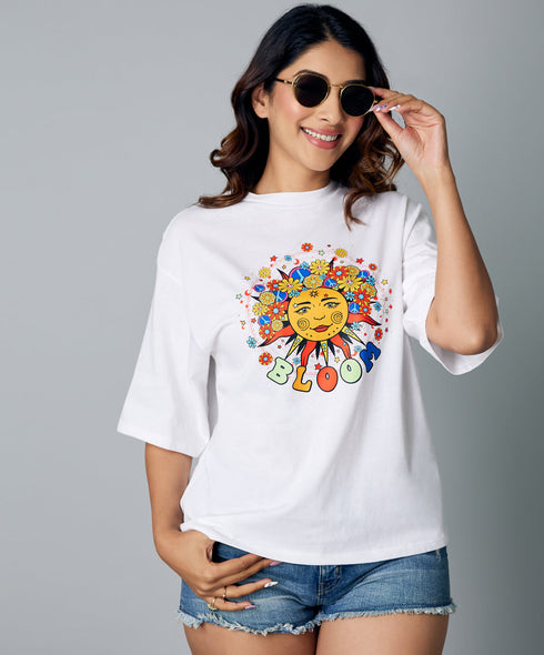 Bloom Oversize White Tshirt
