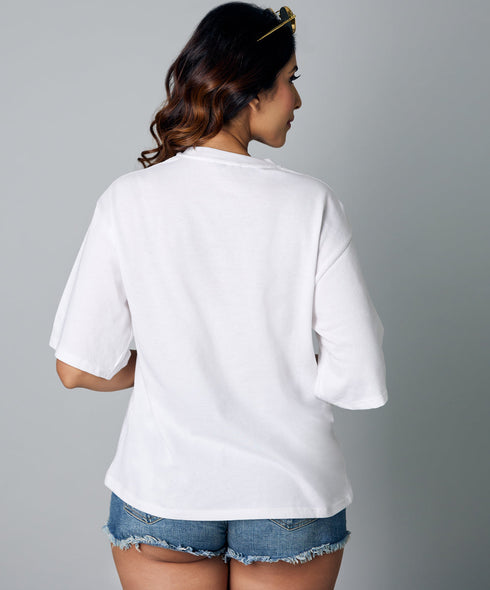 Bloom Oversize White Tshirt