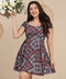 Short Sleeve Sweet Heart Skater Dress