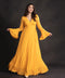 Mustard Flare Sleeve Vneck Maxi