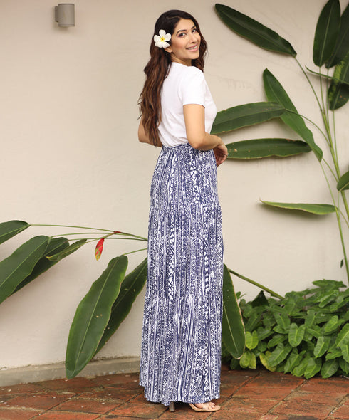 Four Tiered Printed Maxi Skirt