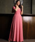 Pink Sleeve Flared Chiffon Princess Maxi