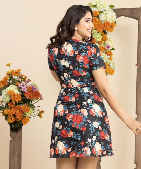 Floral Mini Notebook Dress