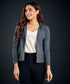 Two Side Welt Pockets Grey Blazer