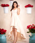 High Low Elegant Beige Maxi Dress