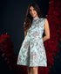High Neck Detailed Jacquard Dress